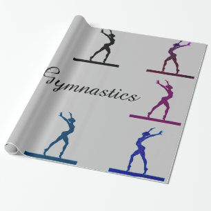 Gymnastiek balanceerbalk cadeaupapier