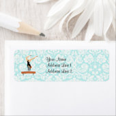 Gymnastiek balanceerbalk etiket (Insitu)