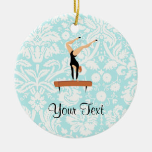 Gymnastiek balanceerbalk keramisch ornament