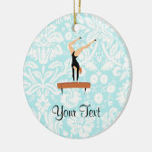 Gymnastiek balanceerbalk keramisch ornament (Links)