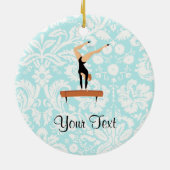 Gymnastiek balanceerbalk keramisch ornament (Achterkant)