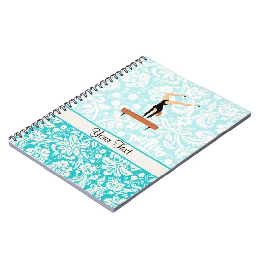 Gymnastiek balanceerbalk notitieboek (Linkerzijde)