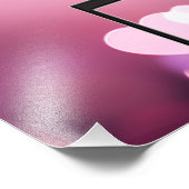 Gymnastiek Balans Beam Roze Harten Foto Afdruk (Hoek)