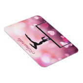 Gymnastiek Balans Beam Roze Harten Magneet (Rechterzijde)