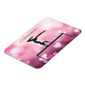 Gymnastiek Balans Beam Roze Harten Magneet (Linkerzijde)