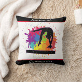 Gymnastiek Balans Beam Verf Splatter Kussen (Deken)