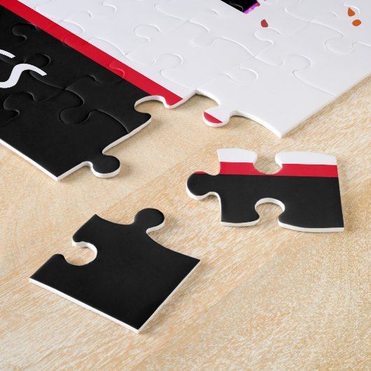 Gymnastiek Balans Beam Verf Splatter Legpuzzel (Zijkant)