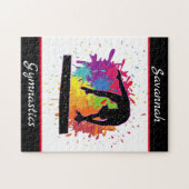 Gymnastiek Balans Beam Verf Splatter Legpuzzel (Horizontaal)