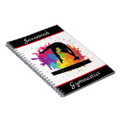 Gymnastiek Balans Beam Verf Splatter Notitieboek (Rechterzijde)