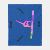 Gymnastiek balans bundel deken. Custom. Fleece Deken (Voorkant)