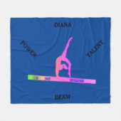 Gymnastiek balans bundel deken. Custom. Fleece Deken (Voorkant (Horizontaal))