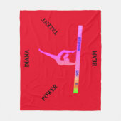 Gymnastiek balans bundel deken. Custom. Fleece Deken (Voorkant)