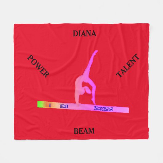 Gymnastiek balans bundel deken. Custom. Fleece Deken (Voorkant (Horizontaal))