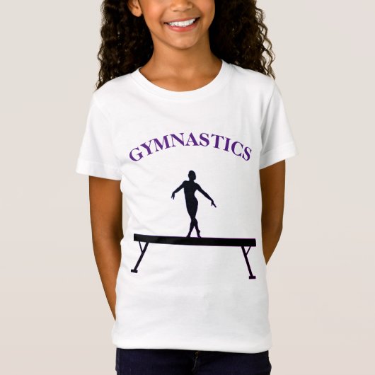 Gymnastiek Balans met de naam Meisjes T-Shirt (Voorkant)