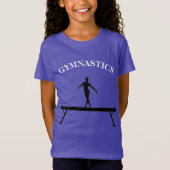 Gymnastiek Balans met naam Meisjes T-Shirt (Voorkant)