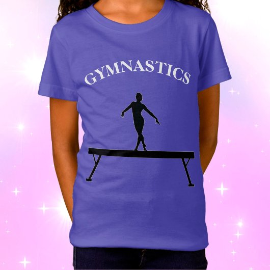 Gymnastiek Balans met naam Meisjes T-Shirt