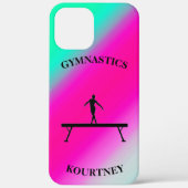 Gymnastiek Balans Munt en Fuchsia Case-Mate iPhone Case (Achterkant)
