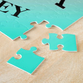 Gymnastiek Balans Munt en Fuchsia Legpuzzel (Zijkant)