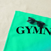 Gymnastiek Balans Munt en Fuchsia Strandlaken (In situ)