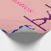 Gymnastiek Balansbalk Roze Inpakpapier (Hoek)