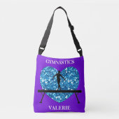 Gymnastiek Balansstraal Paarse Blauwgroen Crossbody Tas (Voorkant)