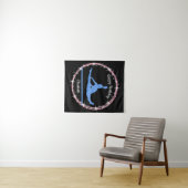 Gymnastiek Bars Birthday in Blue en Black Wandkleed (In Situ (horizontaal))