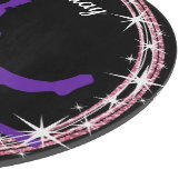 Gymnastiek Bars Birthday in Paars en zwart Snijplank (Hoek)