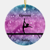 Gymnastiek Beam Glam Keramisch Ornament (Voorkant)
