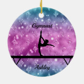 Gymnastiek Beam Glam Keramisch Ornament (Achterkant)