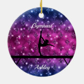 Gymnastiek Beam Glam Keramisch Ornament (Achterkant)