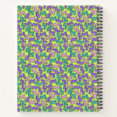 Gymnastiek Beam Meisje Groovy Retro Gepersonalisee Notitieboek (Achterkant)