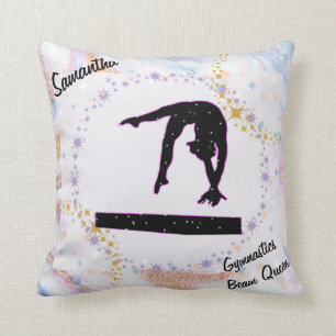 Gymnastiek Beam Queen Glitter Waterverf Abstract  Kussen