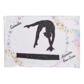 Gymnastiek Beam Queen Glitter Waterverf Abstract Kussensloop (Voorkant)
