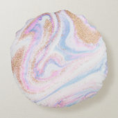 Gymnastiek Beam Queen Glitter Waterverf Abstract Rond Kussen (Achterkant)