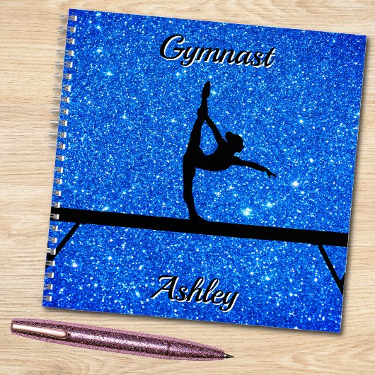 Gymnastiek Beam Royal Blue Sparkle Notitieboek