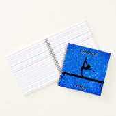 Gymnastiek Beam Royal Blue Sparkle Notitieboek (Binnen)