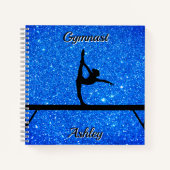 Gymnastiek Beam Royal Blue Sparkle Notitieboek (Voorkant)