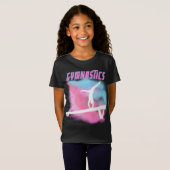 Gymnastiek Beam Roze en Blauwe Kleur Bomb T-shirt (Voorkant volledig)