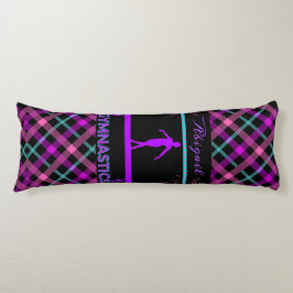 Gymnastiek Beam Roze Paars Blauwgroen Tartan Lichaamskussen