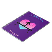 Gymnastiek Beam Sparkle Heart Paars   Notitieboek (Linkerzijde)