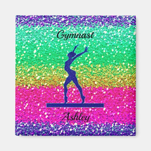 Gymnastiek Beam Sparkle Magneet (Voorkant)