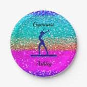 Gymnastiek Beam     SparklePaper-Bord Papieren Bordje (Voorkant)