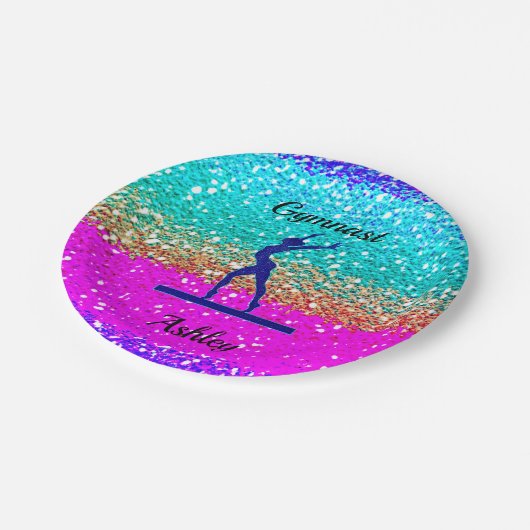 Gymnastiek Beam     SparklePaper-Bord Papieren Bordje (Gekanteld)