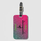 Gymnastiek Beam Watermelon Sparkle Bagagelabel (Voorkant (verticaal))