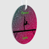 Gymnastiek Beam Watermelon Sparkle Ornament (voorkant)