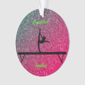 Gymnastiek Beam Watermelon Sparkle Ornament (voorkant)