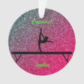 Gymnastiek Beam Watermelon Sparkle Ornament (voorkant)