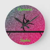 Gymnastiek Beam Watermelon Sparkle Ronde Klok (Voorkant)