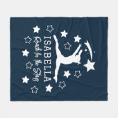 Gymnastiek Bereik de naam van het Sterrmonogram Fleece Deken (Voorkant (Horizontaal))