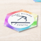 Gymnastiek Birthday Balance Bam Waterverf Splash Kartonnen Onderzetters (Schuin)